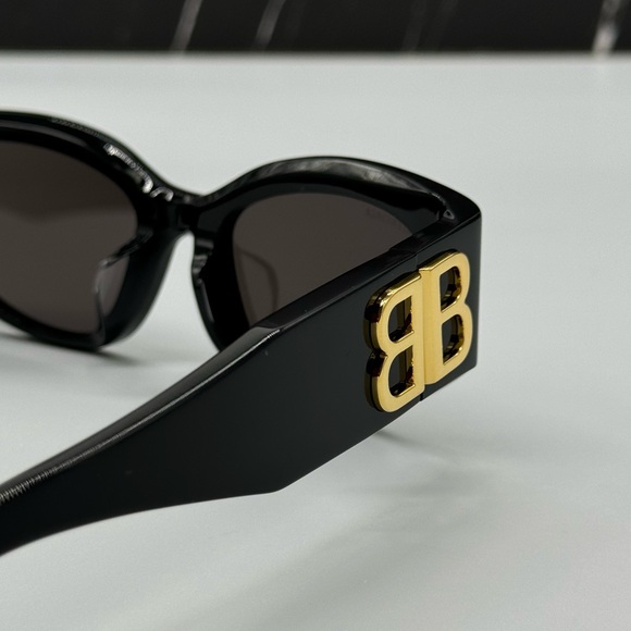 NEW BB0324SK 002 BALENCIAGA BLACK WOMEN BALENCIAGA SUNGLASSES BB0324SK - Picture 8 of 12